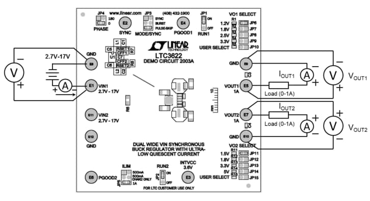 Schematic - Analog Devices Inc. LTC3622 Demo Board DC2003A